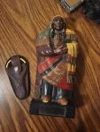 Vintage Native American Cigar Case & Gold Cutter
