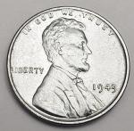 1943 P Lincoln Steel Wheat Penny - AU