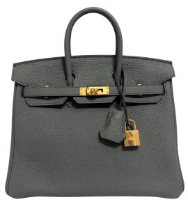 Hermes Birkin 25 Vert Amande Leather Handbag