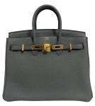 Hermes Birkin 25 Vert Amande Leather Handbag