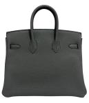 Hermes Birkin 25 Vert Amande Leather Handbag