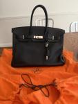 2005 Vintage Hermes Birkin 35 Black Togo Leather