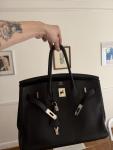 2005 Vintage Hermes Birkin 35 Black Togo Leather