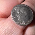 1974 Roosevelt Dime No Mint Mark "W