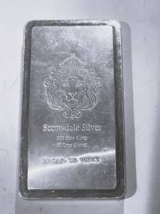 10 oz. Scottsdale .999 Silver Stacker Bar