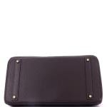 Brown Hermes Birkin Handbag with Gold Hardware