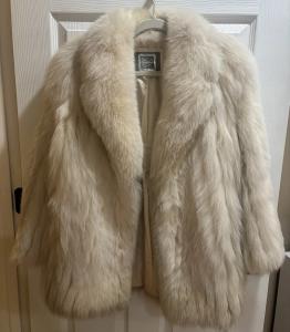 Vintage Beige Cream Fox Fur Women’s Coat