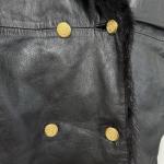 Vintage Reversible Black Mink Leather Coat XL