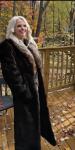Black SagaMink Full-Length Coat, Size Large