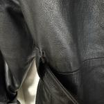 Vintage Reversible Black Mink Leather Coat XL