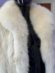 Vintage White Fox Fur Coat Jacket - Large