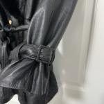 Vintage Reversible Black Mink Leather Coat XL