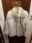 Vintage Blue Arctic Fox Fur Jacket Size S