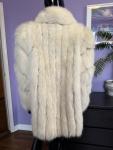 Vintage White Fox Fur Coat Jacket - Large