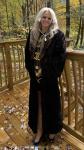 Black SagaMink Full-Length Coat, Size Large