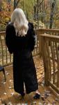 Black SagaMink Full-Length Coat, Size Large