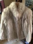 Vintage Blue Arctic Fox Fur Jacket Size S