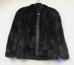 Savvy Women’s Black Brown Mink Fur Coat