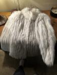 Vintage Blue Arctic Fox Fur Jacket Size S