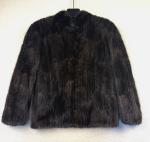 Savvy Women’s Black Brown Mink Fur Coat