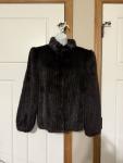 80s Dark Espresso Mink Fur Jacket, Size 10