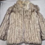 Vintage Fox Fur Coat with Silver Tag, Size M