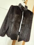 80s Dark Espresso Mink Fur Jacket, Size 10