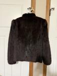 80s Dark Espresso Mink Fur Jacket, Size 10