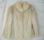 White Vintage Fox Fur Coat for Women