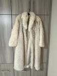 Vintage White Beige Fox Fur Coat EU 40