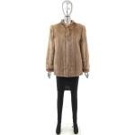 Light Brown Corded Mink Jacket - Medium Size