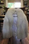 White Fox Fur Coat Size Large