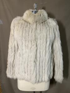 1960s Blue Fox Fur Jacket - Size Medium