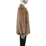 Light Brown Corded Mink Jacket - Medium Size