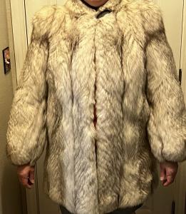 Silver Fox 3/4 Length Coat by Valentino, Large