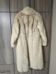Vintage White Beige Fox Fur Coat EU 40