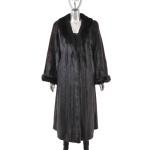 Classic Black Mink Coat - Size L