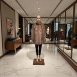 Honey Brown SAGA Mink Fur Coat, Size M/L