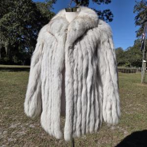 Vintage Saga Fox Fur Coat with Pockets
