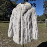 Vintage Saga Fox Fur Coat with Pockets