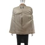 Light Brown Corded Mink Jacket - Medium Size