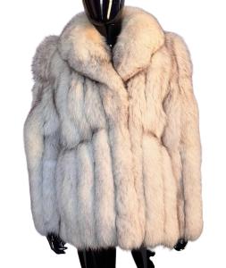 Blue Fox Fur Jacket Coat for Saga Collectibles