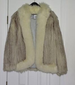 Medium Fox Fur Jacket Coat Mid-Length Style