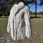 Vintage Saga Fox Fur Coat with Pockets