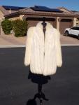 Ivory Vintage Arctic Fox Fur Coat Jacket