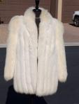 Ivory Vintage Arctic Fox Fur Coat Jacket