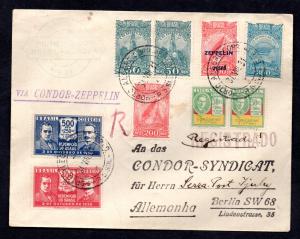 Brazil 1931 Zeppelin Condor Cover to Berlin