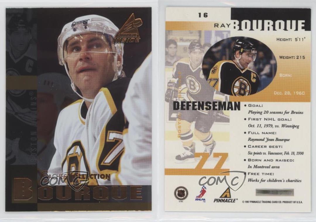 Pinnacle Inside Coaches Collection Ray Bourque HOF