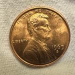 1969 S Lincoln Memorial Cent - Double Die Reverse