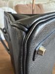 Hermes Birkin 30 Black Taurillon Clemence Bag